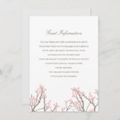 Zalige takken Bruiloft invoegen Informatiekaartje (Voorkant / Achterkant)