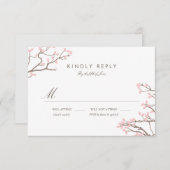 Zalige takken bruiloft RSVP (Voorkant / Achterkant)