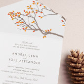 Zalige takken bruiloft uitnodiging met RSVP