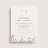 Zalige takken Monogram bruiloft uitnodiging