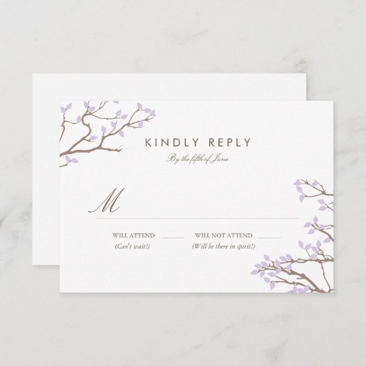 Zalige takken RSVP (Voorkant / Achterkant)