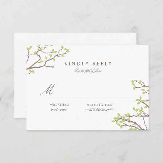 Zalige takken RSVP (Voorkant / Achterkant)