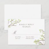 Zalige takken RSVP Kaartje (Voorkant / Achterkant)