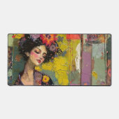 Zalige vrouw in Kimono Bureaumat (Voorkant)