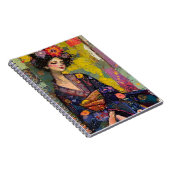 Zalige vrouw in Kimono Notitieboek (Rechterzijde)