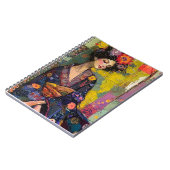 Zalige vrouw in Kimono Notitieboek (Linkerzijde)