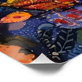 Zalige vrouw in Kimono Perfect Poster (Hoek)