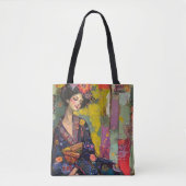Zalige vrouw in Kimono Tote Bag (Voorkant)