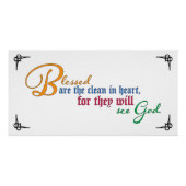 Zaligheid: Zalig zijn de schone in het hart Perfect Poster (Voorkant)