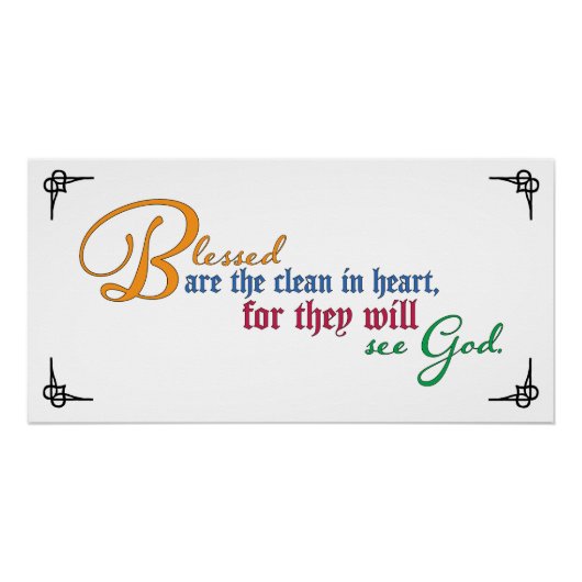 Zaligheid: Zalig zijn de schone in het hart Perfect Poster (Voorkant)