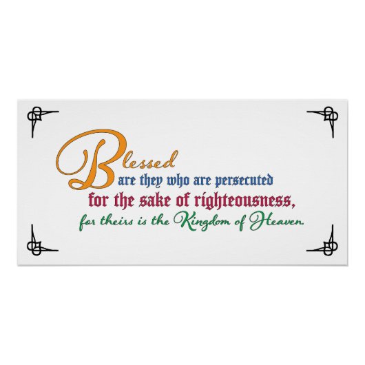 Zaligheid: Zalig zijn de vervolgden Perfect Poster (Voorkant)