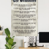 Zaligsprekingen Evangelie van Matteüs Bergrede Poster (Thuiskantoor)