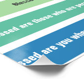 Zaligsprekingen Glanzend Poster (Hoek)