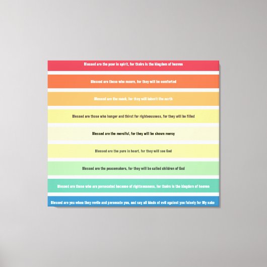 Zaligsprekingen Uitgerekt Canvas (Voorkant)