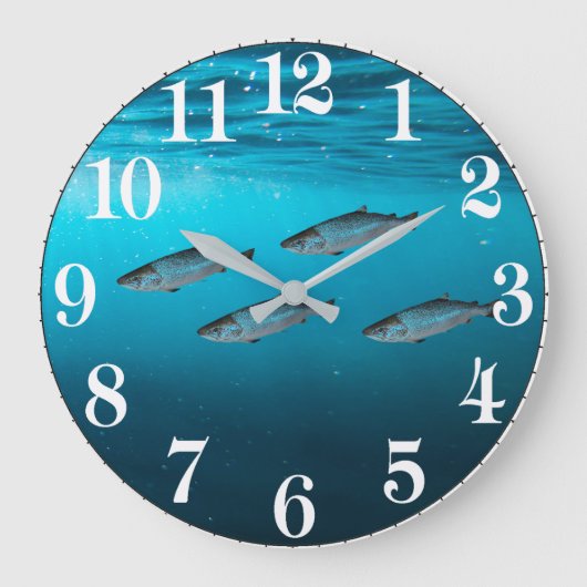 Zalm-afbeelding voor acrylwandklok grote klok (Voorkant)