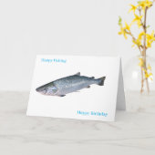 Zalm afbeelding voor Verjaardag wenskaart Kaart (Gele Bloem)