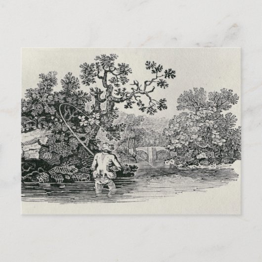 Zalm afspelen briefkaart (Voorkant)