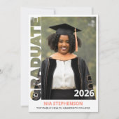Zalm Afstudeerklas van 2026 Foto Aankondiging (Voorkant)