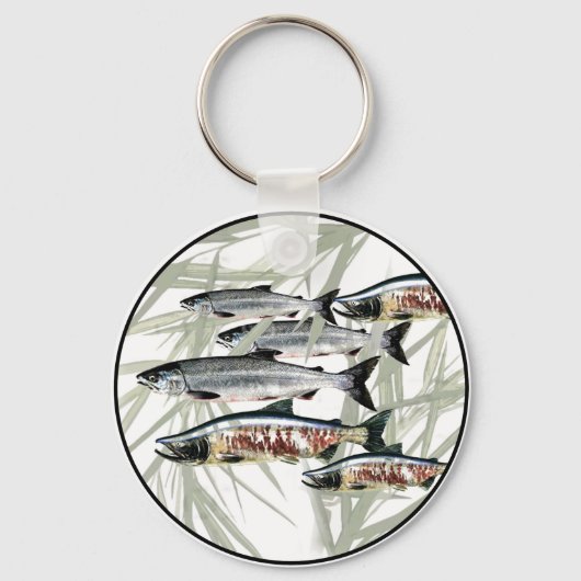 Zalm - Alaska Sleutelhanger (Voorkant)