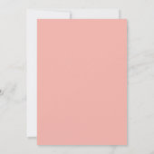 Zalm Azuur Loof Eucalyptus Bruiloft Kaart (Achterkant)