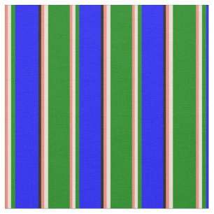 Zalm, Biskje, Groen, Blauw en Zwart Geklonken Patr Stof