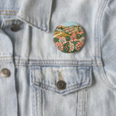 Zalm Bos Groen Boho Knopen Ronde Button 5,7 Cm (In situ)