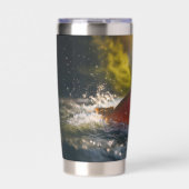 Zalm Breaking Surface voor een maaltijd Geïsoleerde Drinkbeker (Voorkant)