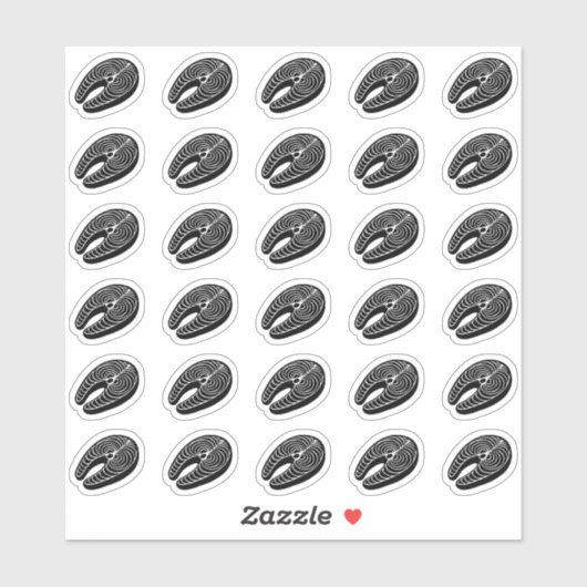 Zalm Bruiloft Plaatskaart Maaltijd Menu Keuze Sticker (Vel)