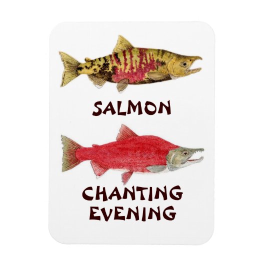 Zalm Chanting Avondmagneet Magneet (Verticaal)