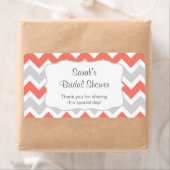 Zalm Chevron Waterfles of gunst - u aanpassen Etiket (Insitu)