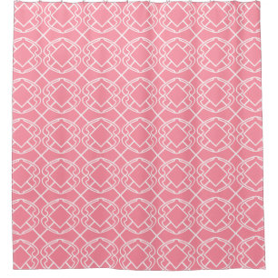 Zalm Diamant Cello trellis Douchegordijn