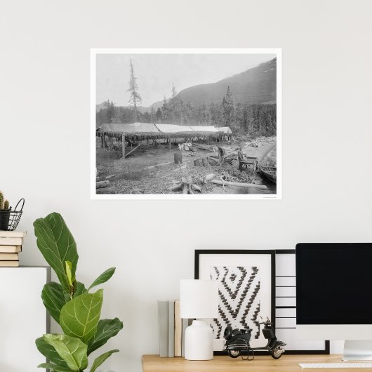 Zalm drogen in Alaska 1915 Poster (Thuiskantoor)