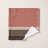 Zalm- en koffiestaven bad handdoek (Wasdoekje)