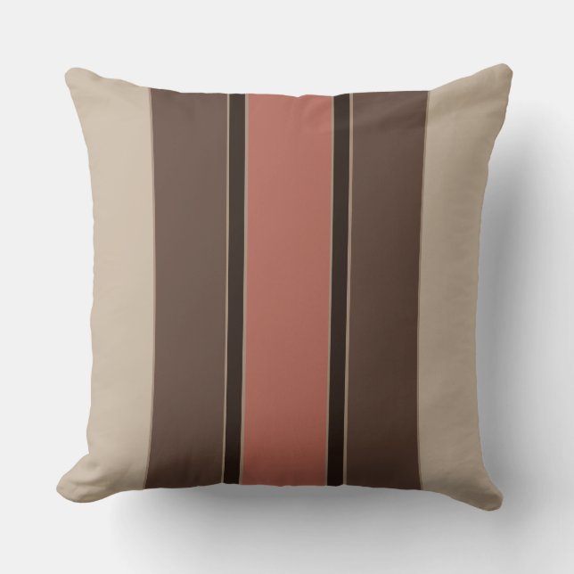 Zalm- en koffiestaven kussen (Voorkant)