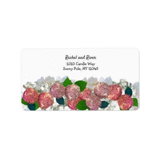Zalm en koraal Blush Floral Address Label (Voorkant)