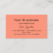 Zalm en koraal gecontroleerd met Monogram Modern Visitekaartje (Achterkant)