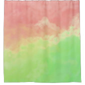 Zalm en Limoen Abstracte wolken - Shower Curtain Douchegordijn (Voorkant)