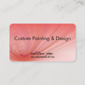 Zalm en rode stralen visitekaartje (Voorkant)