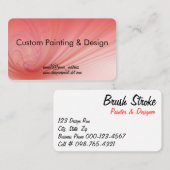 Zalm en rode stralen visitekaartje (Voorkant / Achterkant)