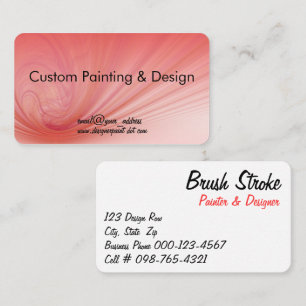 Zalm en rode stralen visitekaartje