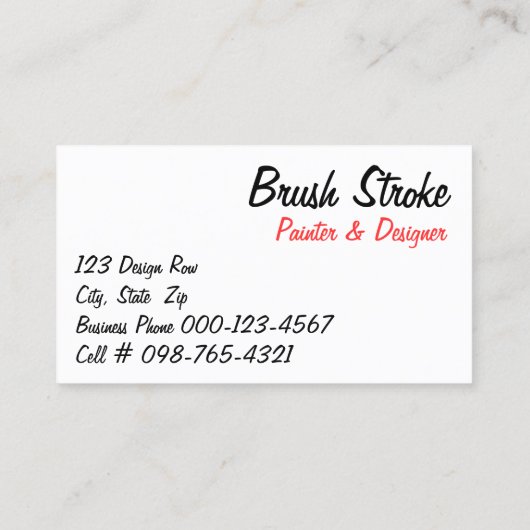 Zalm en rode stralen visitekaartje (Achterkant)