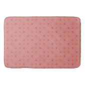 Zalm en roze stippen badmat (Voorkant)