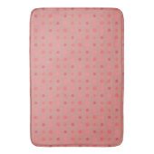 Zalm en roze stippen badmat (Voorkant Verticaal)