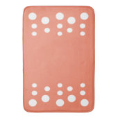 Zalm en wit Modern Bubbles Stippen Badmat (Voorkant Verticaal)