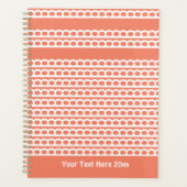 Zalm en wit Moderne bubble Golven Planner (Voorkant)