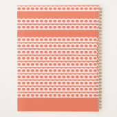 Zalm en wit Moderne bubble Golven Planner (Achterkant)