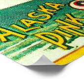 Zalm exporteren kan label poster (Hoek)