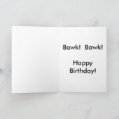 Zalm Faverolle Pullet, Birthday Kaart (Binnen)