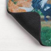 Zalm Favoriele kippen/Amish buggy Muismat (Hoek)