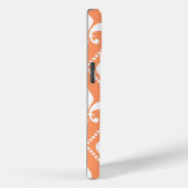 Zalm Fleur de Lis m/monogram Case-Mate iPhone Case (Achterkant / Rechts)